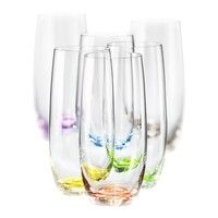 Склянки Bohemia Rainbow 350 мл для води 6 шт 25180/350S/D4662