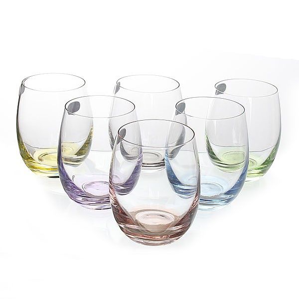 Склянки Bohemia Rainbow 300 мл для води 6 шт 25180/300S/D4662