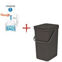 Комплект Brabantia Відро для сміття 16 л + Набір пакетів для сміття E 20 л 40 шт