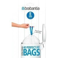 Комплект Brabantia Відро для сміття Pedal Bin 12 л + Набір пакетів для сміття E 20 л 40 шт