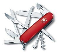 Комплект Victorinox Ніж Huntsman Red 1.3713 + Чохол для ножа універсальний на липучці + Ліхтар