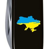 Комплект Ніж Victorinox Huntsman Ukraine 1.3713.3_T1166u + Чохол із ліхтариком Police